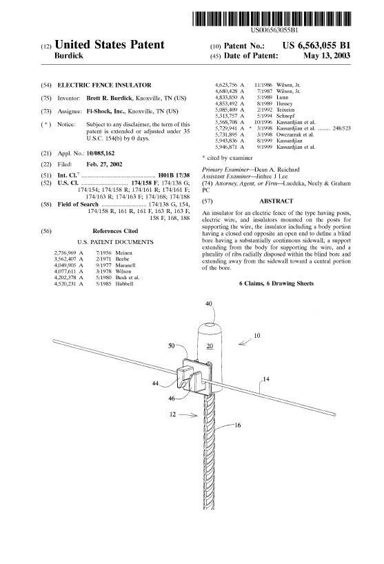 Patent Electric Fence Insulator