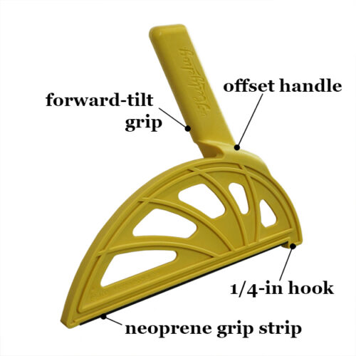 Hedgehog push block offset handle angled heel hook and neoprene grip strip