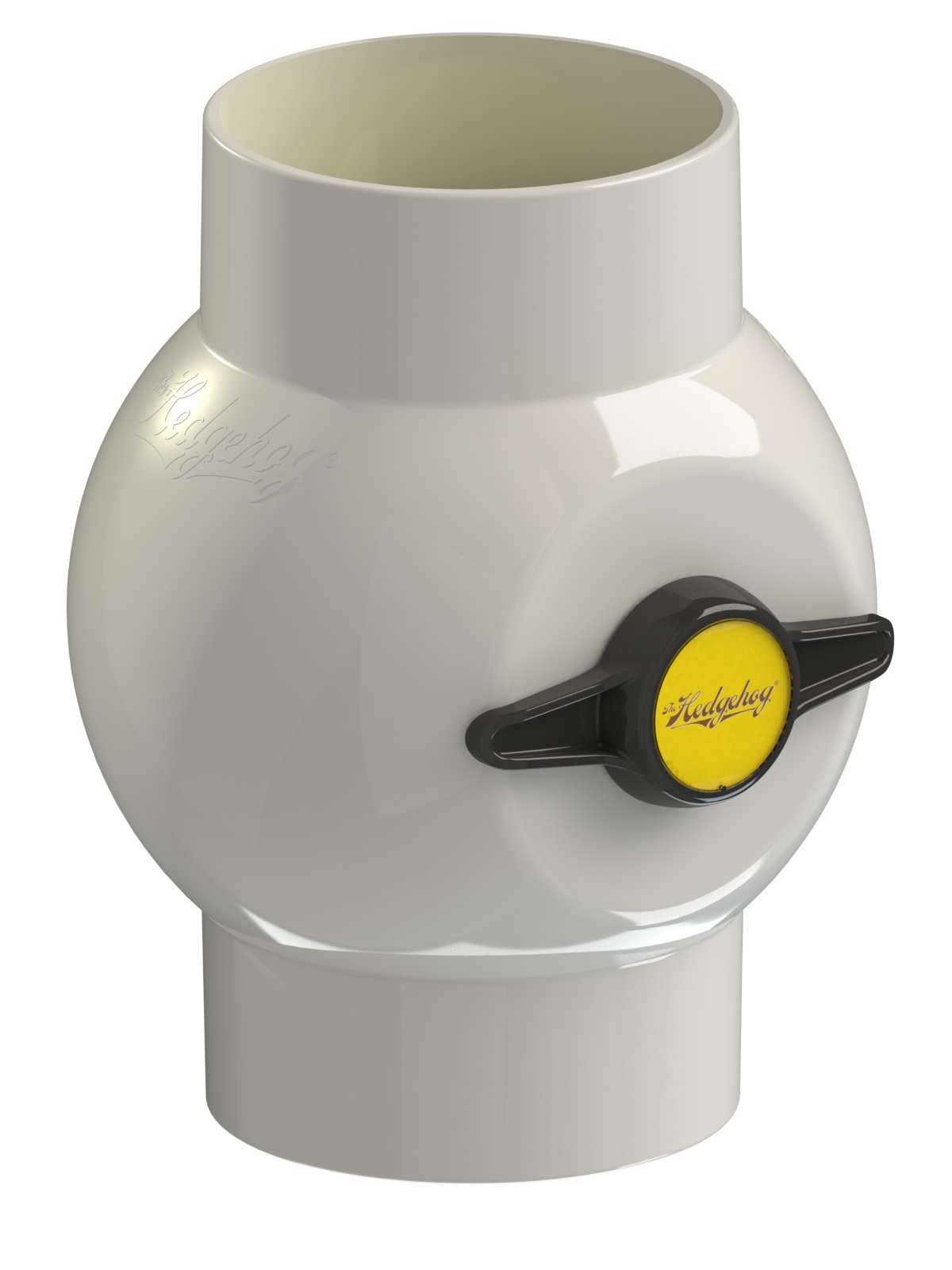 DC-100 Ball Valve for 4-inch metal ducts - shown in closed position