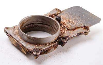 Dust collection blast gate - dirty and sticky